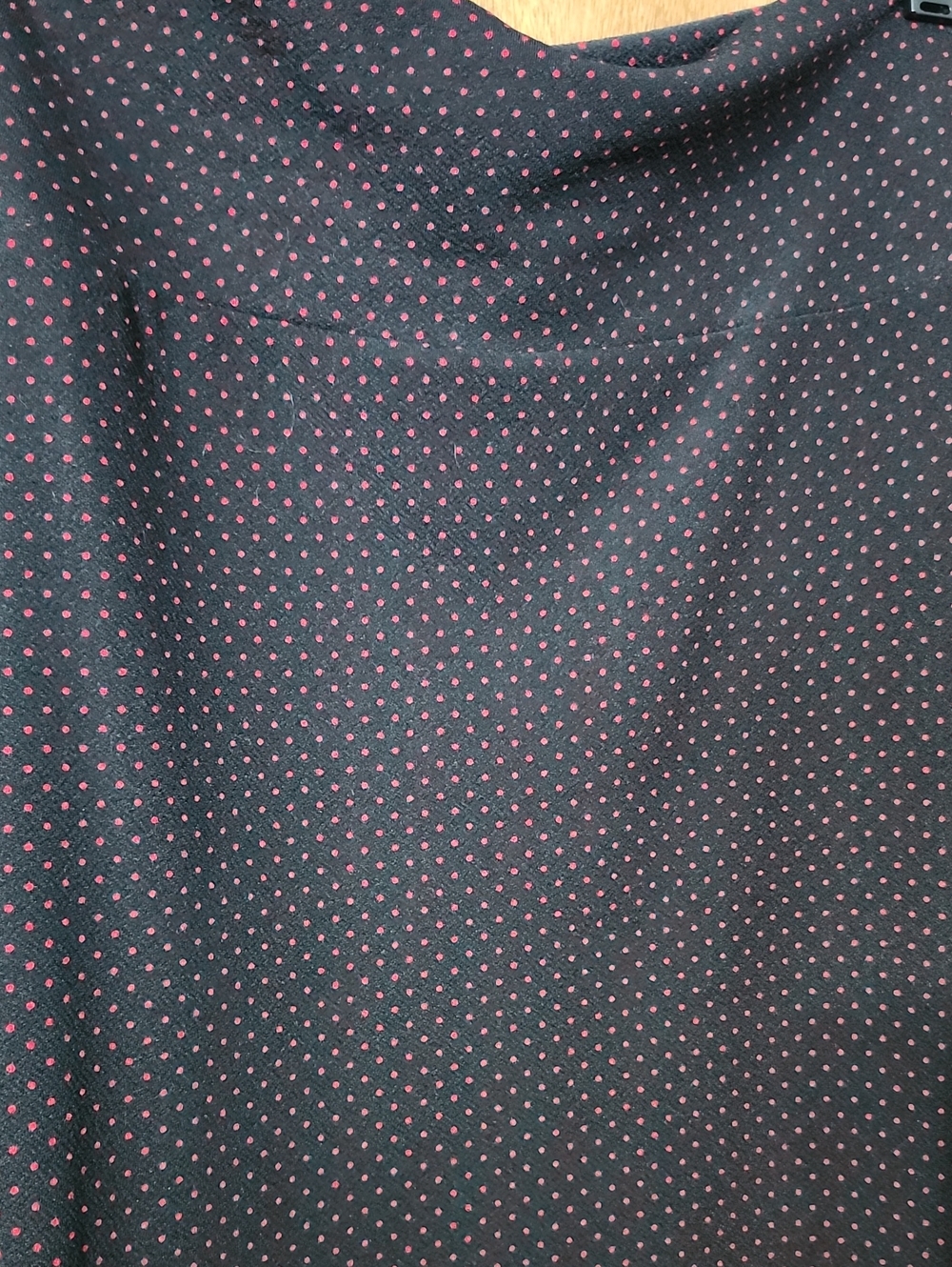 LuLaRoe Pencil Skirt Black with Red Microdots 2XL